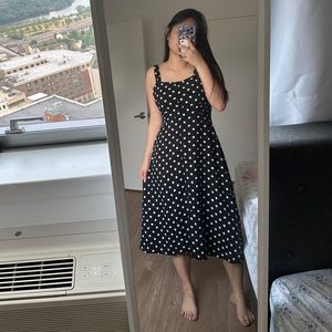 A-line polka dot dress